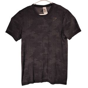 Gymshark sport seemless tshirt mens L Large black camo short sleeve A2A9P
